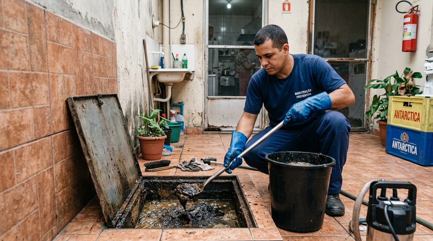 Limpeza de Caixa de Gordura em Sorocaba-SP
