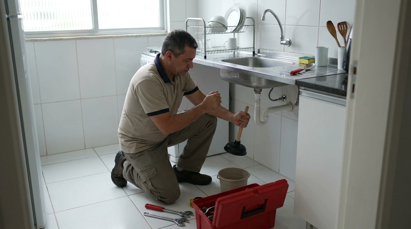 Manutenção preventiva de pia em Sorocaba-SP